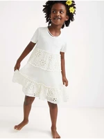 Cream girly dress Desigual Raquel - Girls