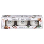 Yankee Candle Sada votivních svíček ve skle Coconut Beach 3 x 37 g