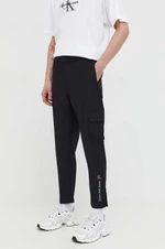 Nohavice Calvin Klein Jeans pánske, čierna farba, priliehavé