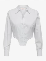 Bílá dámská košile s korzetem ONLY Agla - Dámské