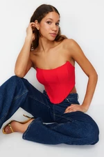 Trendyol Red Strapless Bustier