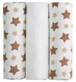 T-Tomi BIO Bambusové pleny, beige stars / béžové hvězdičky 3 ks