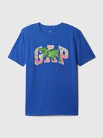 Modré chlapčenské tričko s logom GAP