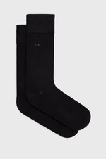 Ponožky Calvin Klein 2-pak pánske, čierna farba, 701218631
