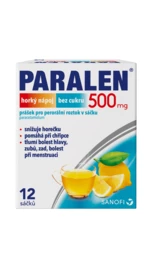 Paralen ® Horký nápoj bez cukru citrón sáčky 12 ks