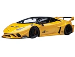 Lamborghini Huracan GT "LB-Silhouette Works" Yellow Metallic with Black Top 1/18 Model Car by Autoart