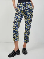 Yellow-blue floral shortened trousers ORSAY - Women