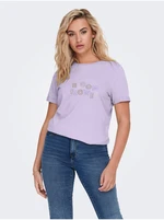 Light purple t-shirt JDY Amy - Women's