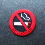 5pcs Car No Smoking Reminder Stickers Warning Signs for Home and Public Places Strictly Prohibited Signs Wall Desktop Stickers