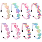 New Fashion Girls Glitter Hair Bands Cute Colors Hair Hoop Hairbands Lovely Bow Stars Headbands for Kids Gifts Hair Accessories