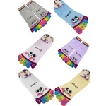 Women Five Toe Socks Cotton Booties Socks Cartoon Toe Socks Casual Socks T8NB