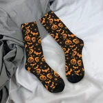 Happy Halloween Socks Men's Women's Casual Pumpkin Bat Skull Cartoon Socks Spring Summer Autumn Winter Middle Tube Socks Gift