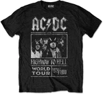 AC/DC T-Shirt Highway to Hell World Tour 1979/1989 Unisex Black 2XL
