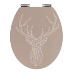 Deska sedesowa z bambusu i płyty pilśniowej Wenko Stag, 44x37,5 cm