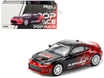 Toyota GR86 Red and Black "ADVAN" Livery 1/64 Diecast Model Car by Pop Race
