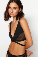 Trendyol Black Polyamide Capless Bralette Bra