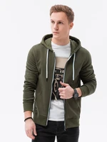 Ombre BASIC men's zip-up hoodie