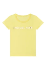 Detské bavlnené tričko Michael Kors žltá farba,