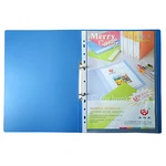 1 Piece A4 Blue File Folder 2 Holes O-shape Ring Binder Document Folder Desktop File Organizer Office School Supplies