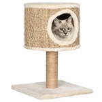 [EU Direct] vidaXL 170972 Cat Tree with Condo and Scratching Post 52 cm Seagrasst Pet Supplies Cat Puppy Home Bedpan
