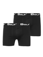 Černé pánské boxerky Bolf 0953-2P 2 PACK