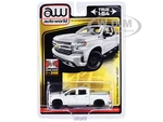 2019 Chevrolet Silverado LTZ Z71 Pickup Truck White Limited Edition to 2496 pieces Worldwide 1/64 Diecast Model Car by Auto World