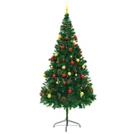Artificial Christmas Tree,Xmas Pine Tree with 200 LEDs,Easy Assembly Premium Spruce with Metal Stand and 910 Branches fo
