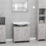 Bathroom Cabinet Concrete Gray 23.6"x13"x22.8" Chipboard