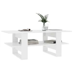 Coffee Table White 43.3"x21.6"x16.5" Chipboard