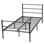 Lusimo Twin XL Size Bed Frame Metal Frame Teenagers No Box Spring Needed Single Platform Mattress FoundationStorage Head