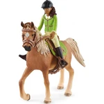 Schleich Čiernovláska Sarah s pohyblivými kĺbmi na koni