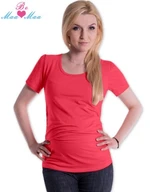 Be MaaMaa Triko JOLY bavlna nejen pro těhotné - korálové, vel. L/XL