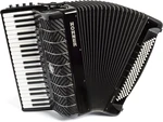 Hohner Mattia IV 120 CR Gun Black/White Key Fisarmonica a tasti