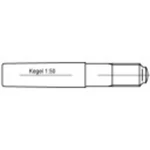TOOLCRAFT  106181 kužeľový kolík (Ø x d) 16 mm x 100 mm  ocel  1 ks