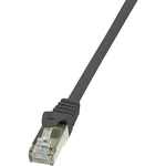 LogiLink CP2033S RJ45 sieťové káble, prepojovacie káble CAT 6 F/UTP 1.00 m čierna s ochranou 1 ks