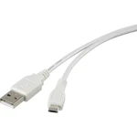 USB 2.0 prepojovací kábel Renkforce  RF-4094754, 1.00 m, biela