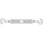TOOLCRAFT 136620 napínač hák-hák M10 ocel glavanizované zinkom DIN 1480 1 ks