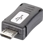 USB adaptér RENKFORCE 1x microUSB 2.0 zástrčka ⇔ 1x miniUSB 2.0 zásuvka, čierna