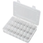 TRU COMPONENTS EKB-206 krabička na drobné súčiastky, (d x š x v) 200 x 130 x 35 mm, Priehradiek: 24, variabilné rozčlene