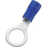 TRU COMPONENTS 746581 guľaté káblové oko  Prierez=2.50 mm² Ø otvoru=8.4 mm čiastočne izolované modrá 100 ks