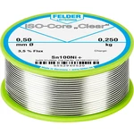 Felder Löttechnik ISO-Core "Clear" Sn100Ni+ spájkovací cín cievka Sn99,25Cu0,7Ni0,05 0.250 kg 0.5 mm