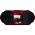 TechniSat DIGITRADIO 1990 CD-rádio DAB+, FM AUX, Bluetooth, CD, DAB+, UKW, USB  s USB nabíjačkou, funkcia alarmu červená