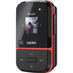 SanDisk Clip Sport Go MP3 prehrávač 32 GB červená upevňovací klip, FM rádio, nahrávanie hlasu
