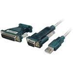 LogiLink USB 2.0 prepojovací kábel [1x USB 2.0 zástrčka A - 1x D-SUB zástrčka 9-pólová, D-SUB zástrčka 25-pólová]