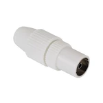 Koaxiálna zásuvka Hama rovná 
určeno pro vlastní montáž anténního kabelu
plně stíněná
vhodná pro průměr vnitřního vodiče 0,5 až 1,1 mm