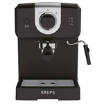 Espresso Krups Opio XP320830 čierne pákový kávovar • príkon 1 000 W • tlak 15 barov • objem nádrže na vodu 1,5 l • hliníkový bojler • parná tryska • v