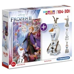 Clementoni - Puzzle 104 3D Ledové království
