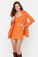 Trendyol Orange Woven Zipper Skirt