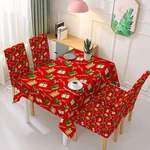 Christmas Tablecloth Chair Cover 3D Print Gift Box Table Cloth Seat Protector Slipcover for Party Banquet Hotels Kitchen