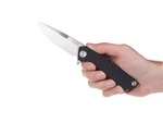 Zavírací nůž ANV® Z100 G10 Liner Lock – Černá rukojeť, šedá čepel - Stone Wash (Barva: Černá, Varianta: Šedá čepel – Stone Wash)